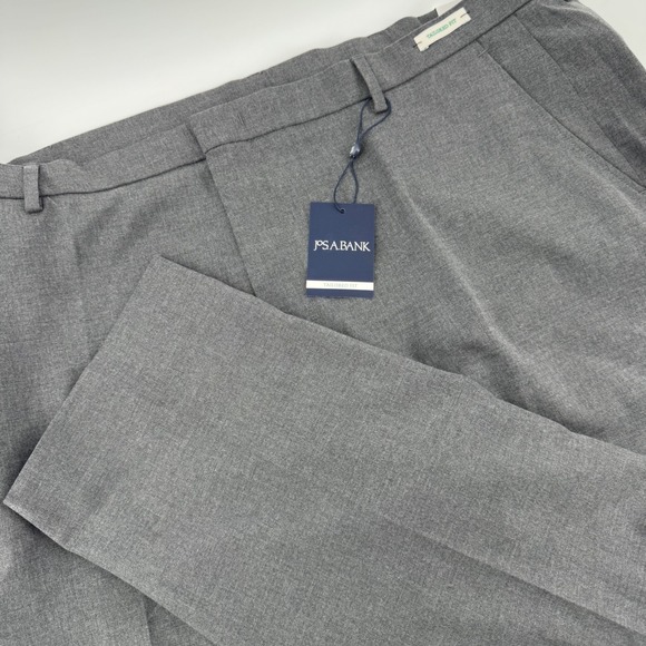 Jos. A. Bank Other - Jos A Bank Mens Grey Tailored Fit Dress Pants 42x30 Poly Viscose Stretch